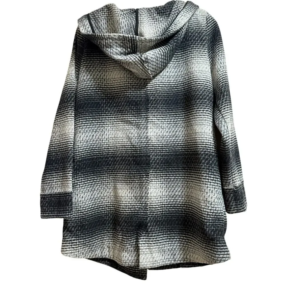 Anthropologie Black and Gray Plaid Coat - Picture 8 of 8